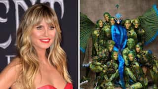 Heidi Klum stuns in a peacock costume for her annual Halloween gala 