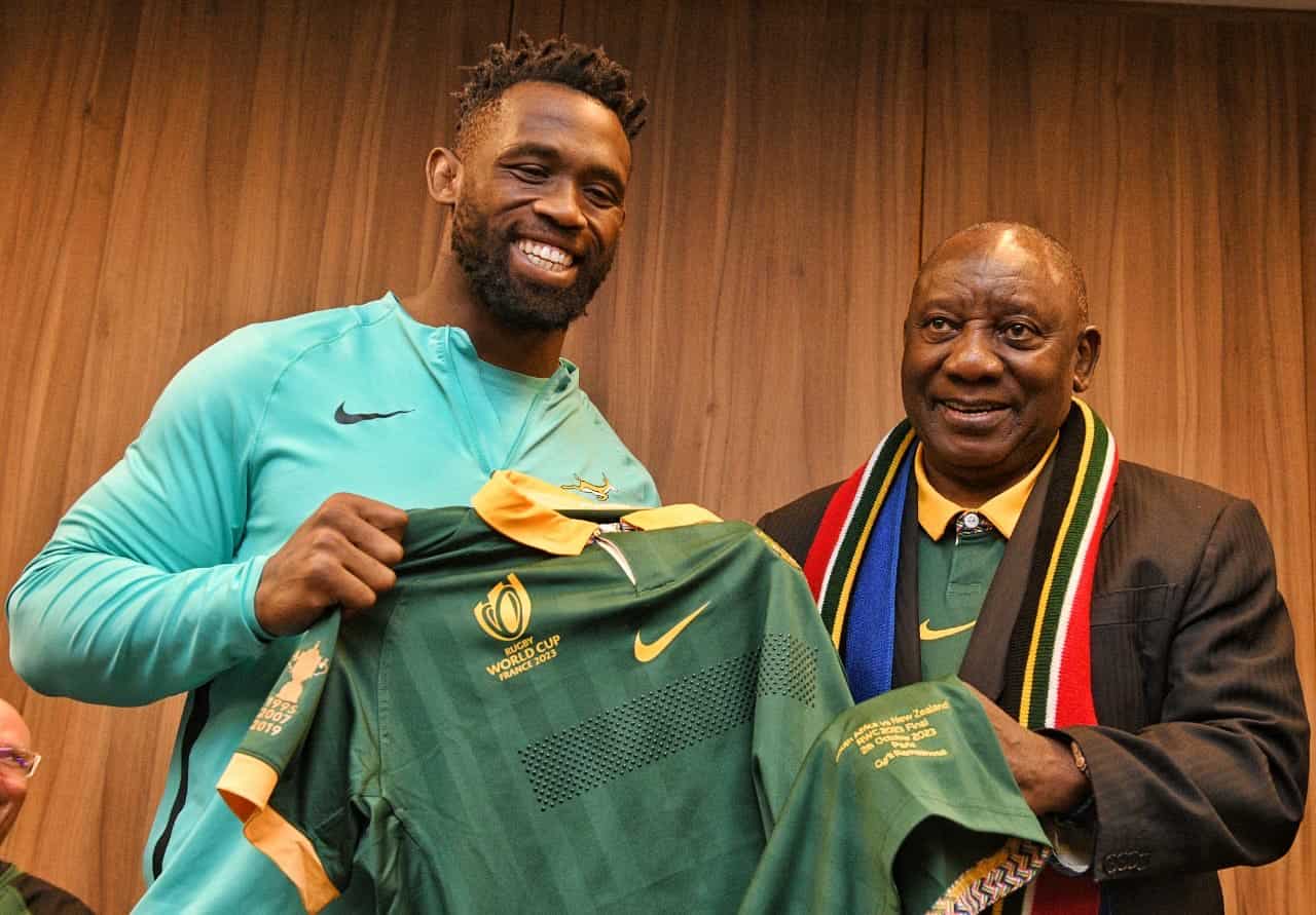 Rugby: President Ramaphosa hails South Africa's World Cup winning contingent in grand return Rugby: President Ramaphosa hails South Africa's World Cup winning contingent in grand return