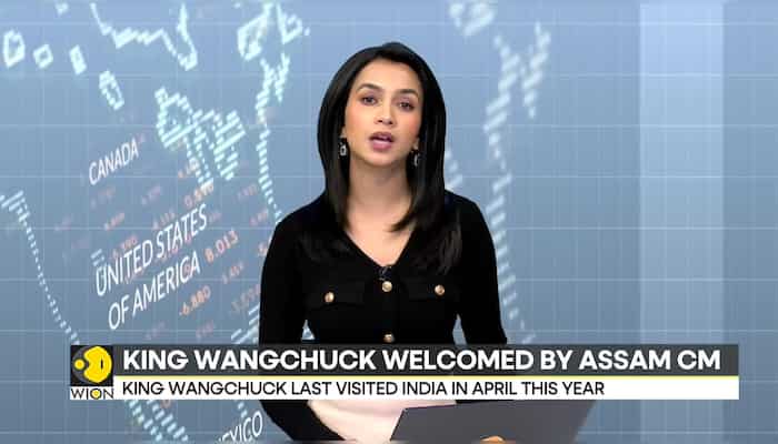 Bhutan King Wangchuck welcomed by Assam CM on a 7-day official visit to India