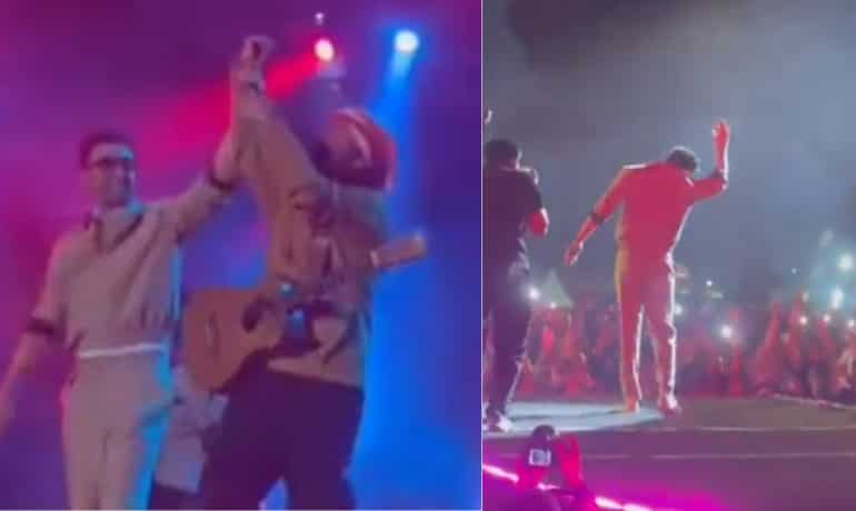 Ranbir Kapoor makes surprise appearance at Arijit Singh's concert, grooves to Channa Mereya Ranbir Kapoor makes surprise appearance at Arijit Singh's concert, grooves to Channa Mereya