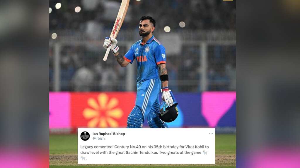 World Cup 2023: 'GOAT legacy cemented' - Fans erupt as Virat Kohli equals Tendulkar's ODI centuries' record