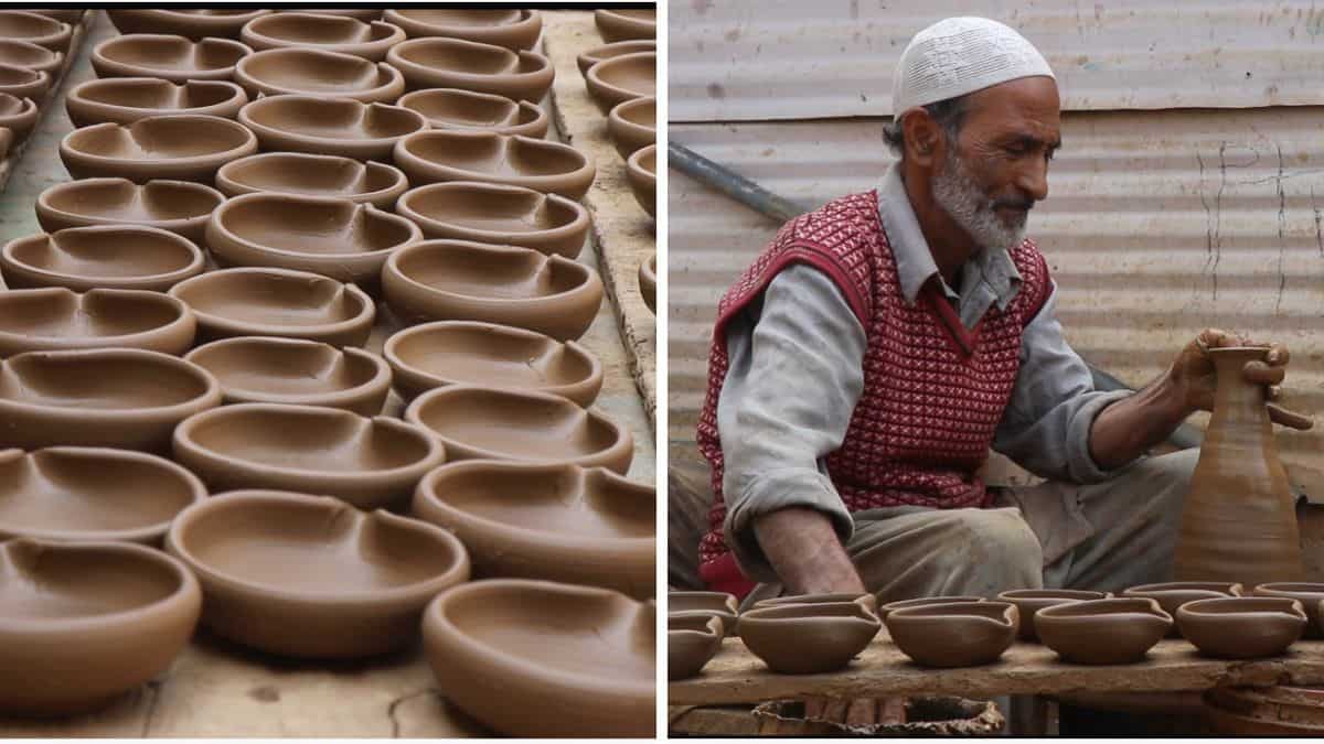 Kashmiri Muslim family prepares thousands of Diwali diyas for the Hindu festival