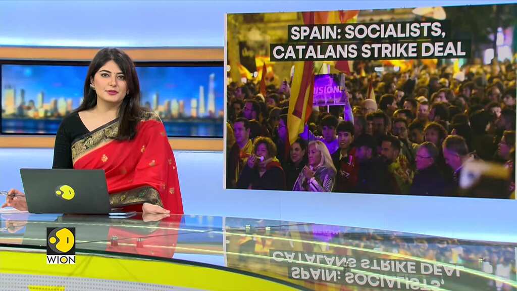 Dozens injured in protests at Spanish socialist party’s Madrid headquarters