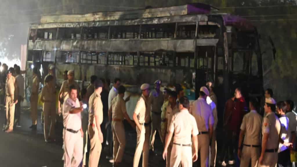 Indian father saves 5-month-old baby by tossing him out of burning bus, loses wife