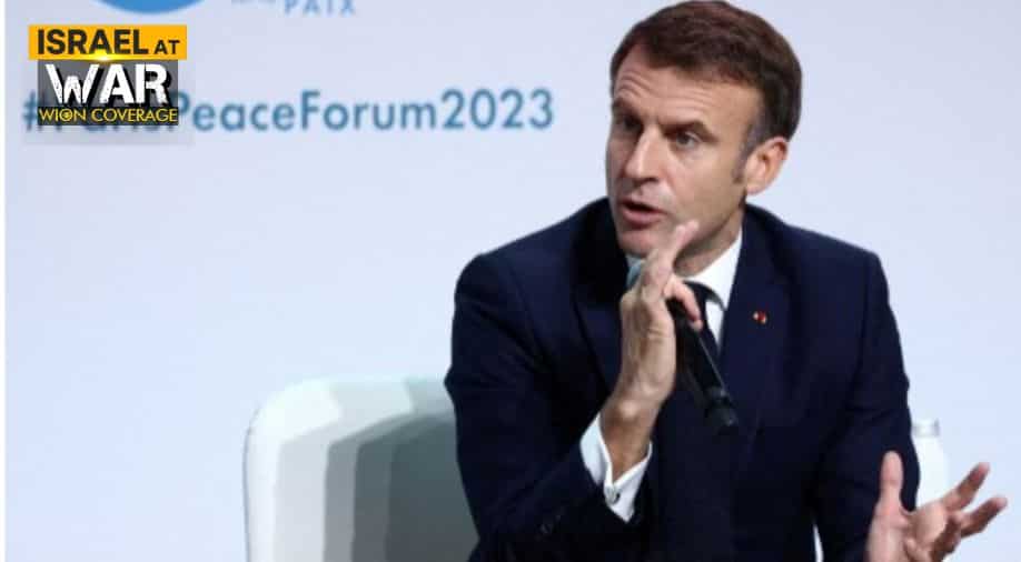 French President Emmanuel Macron asks Israel to stop bombing Gaza