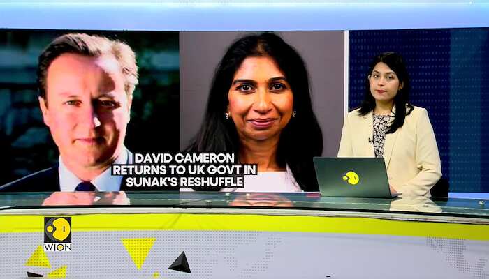 UK: David Cameron back in reshuffle, Suella Braverman out