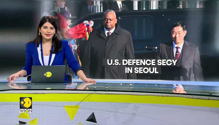 US Defence Secretary LLoyd Austin arrives in Seoul