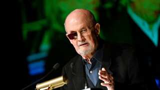 Salman Rushdie makes rare public appearance to receive award in New York