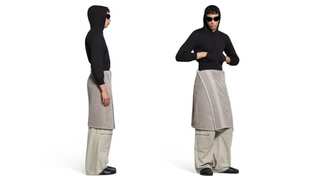 This Balenciaga towel skirt will give you a mini heart attack; check its price here