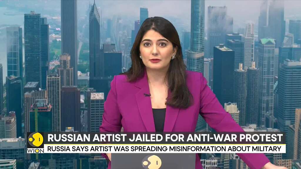 Russia says artist was spreading misinformation about military