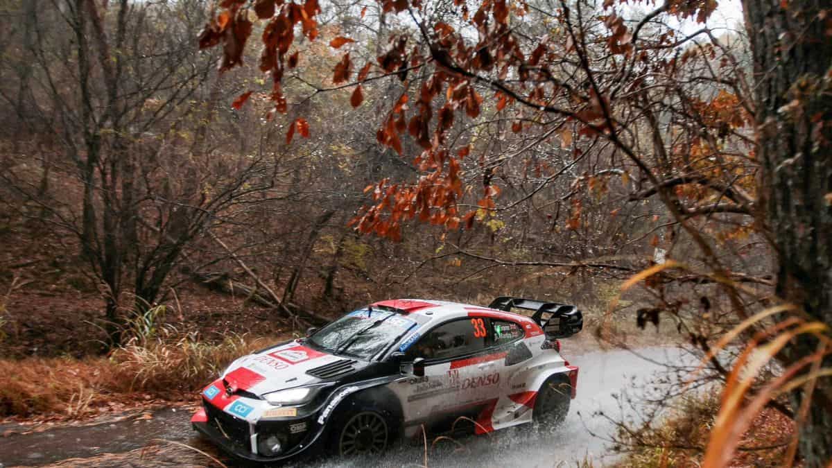 Elfyn Evans takes commanding lead in extreme wet conditions at Rally Japan Elfyn Evans takes commanding lead in extreme wet conditions at Rally Japan