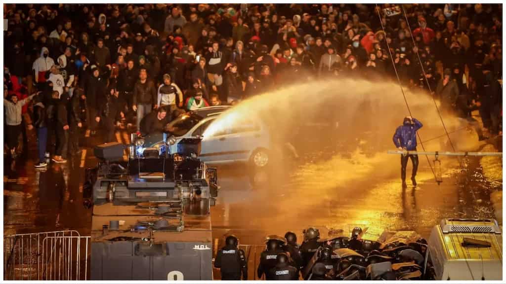 Clashes erupt outside Bulgaria stadium during Euro 2024 qualifier, dozens of people injured
