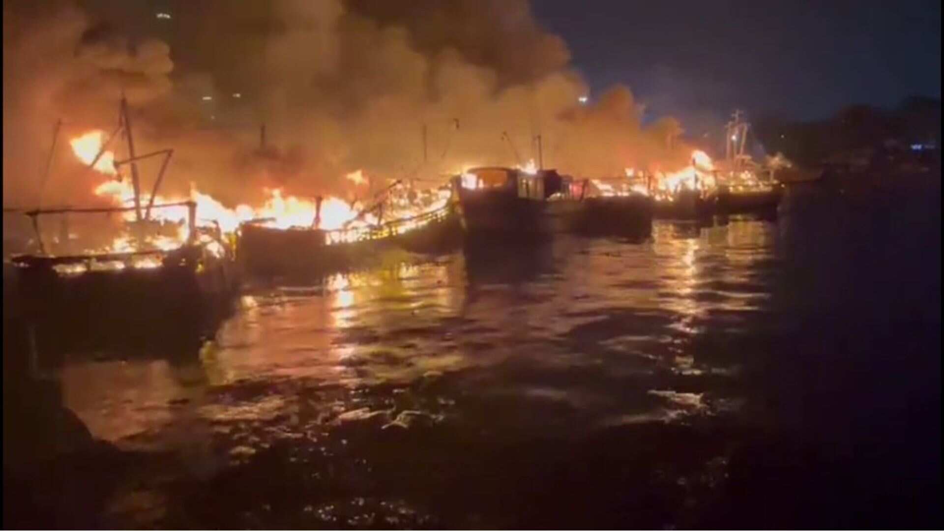 India: 25 boats engulfed by massive fire at Vishakhapatnam harbour, criminal angle suspected