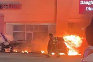 Video: Plane crashes into Texas shopping centre parking lot, setting several vehicles ablaze