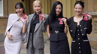 Members of K-pop band BLACKPINK receive British honour MBE from King Charles