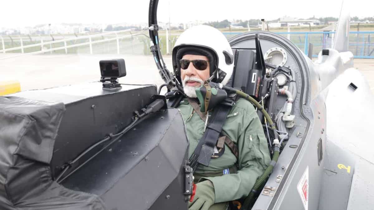 PM Modi takes sortie in its twin-seat trainer