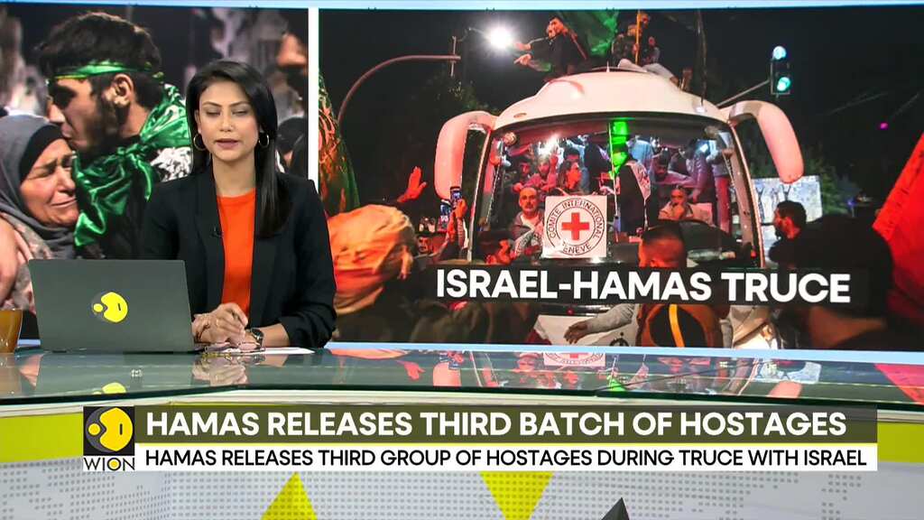 Hamas releases third group of hostages during truce with Israel; 14 Israeli & 3 Thai hostages freed