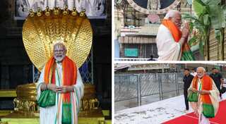 India: PM Modi visits Tirupati shrine, all set to hold mega road show in Hyderabad
