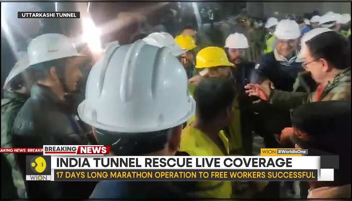 Uttarakhand tunnel rescue: Rescuers start pulling out trapped workers from collapsed tunnel | WION