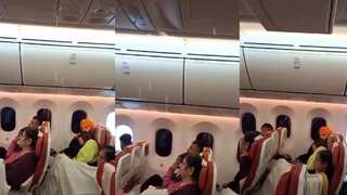 Watch: Water leaks from overhead bins in Air India flight, flyer questions airline's 'immersive experience'