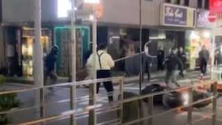Watch: Jewellery shop employee wields ancient samurai weapon at robbers