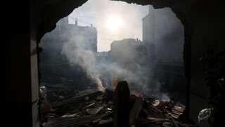 Intense Israeli air offensive hits south of Gaza, several areas in total blackout