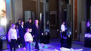 Russian President Vladimir Putin watches 'nuclear button' as he observes re-created explosion