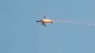 Video: China-bound Russian plane goes up in flames moments after terrifying explosion
