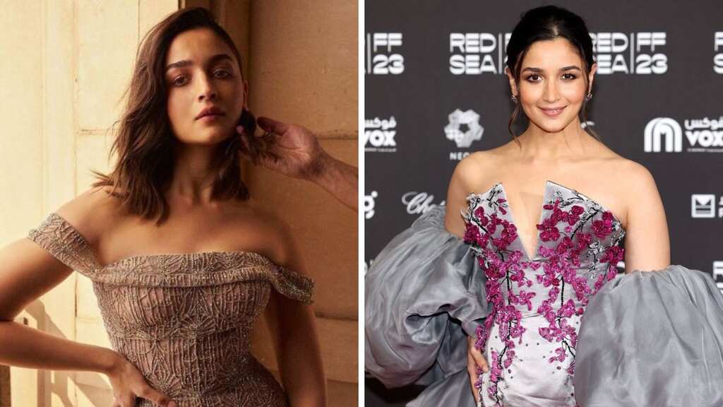 Alia Bhatt dazzles in silver and gold at the Red Sea Film Festival. See pics