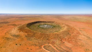 This is the exact spot an asteroid made a crater 750,000 years ago