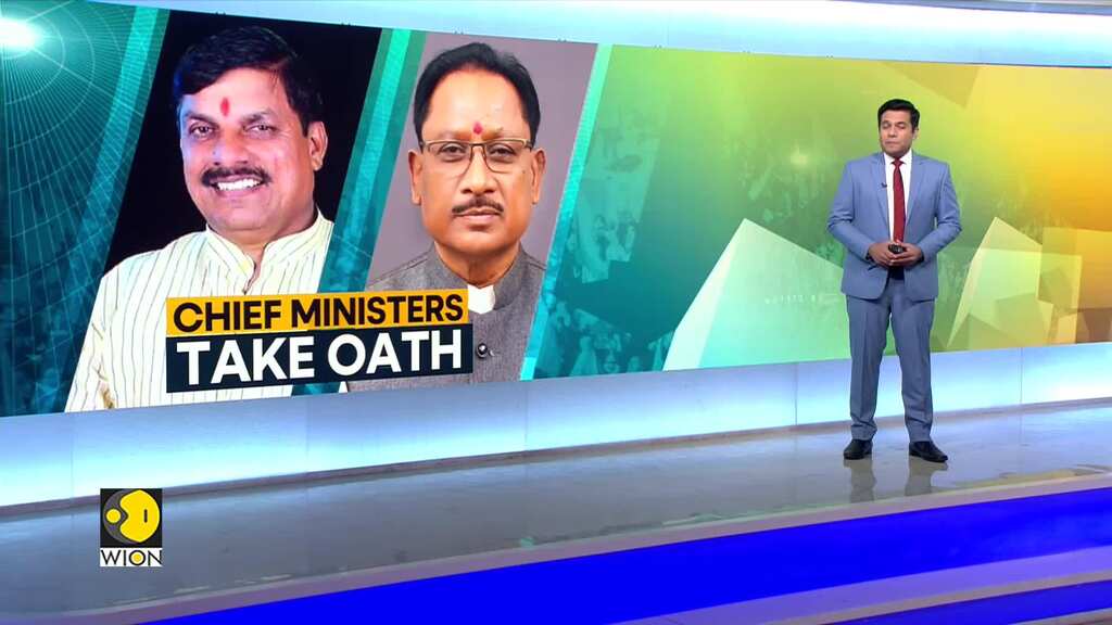 Mohan Yadav takes oath as MP CM, Vishnu Deo Sai sworn in as Chhattisgarh CM