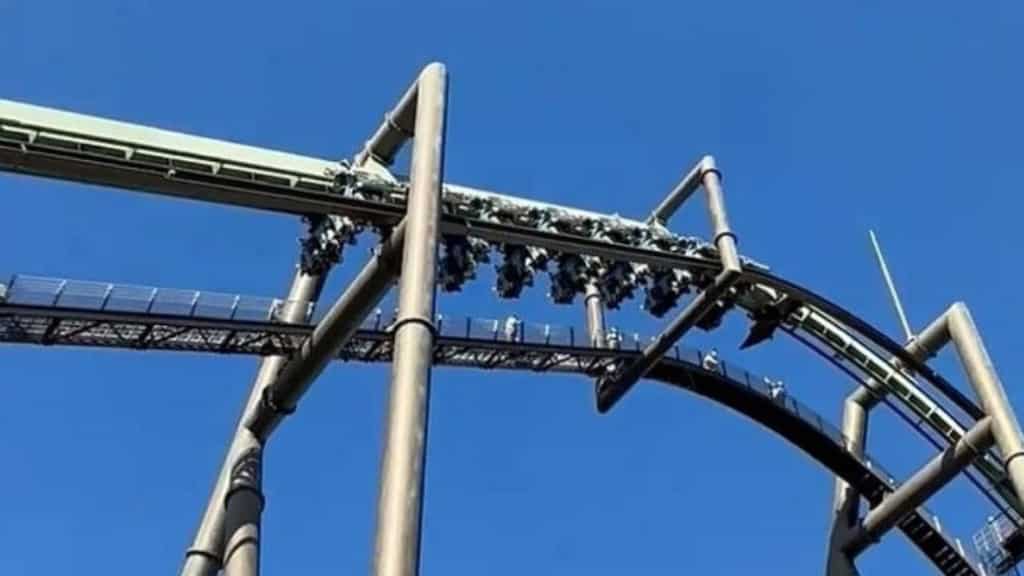 Watch: Horrific moment as riders left hanging upside down in Japan's rollercoaster