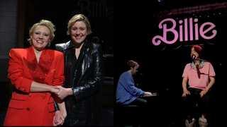 Barbie director Greta Gerwig makes surprise appearance on Saturday Night Live to introduce Billie Eilish