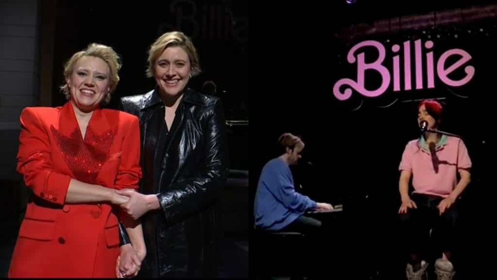 Barbie director Greta Gerwig makes surprise appearance on Saturday Night Live to introduce Billie Eilish