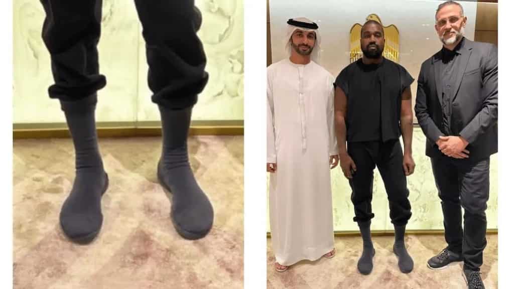 Kanye West's infamous sock shoe worth $200 gets trolled online