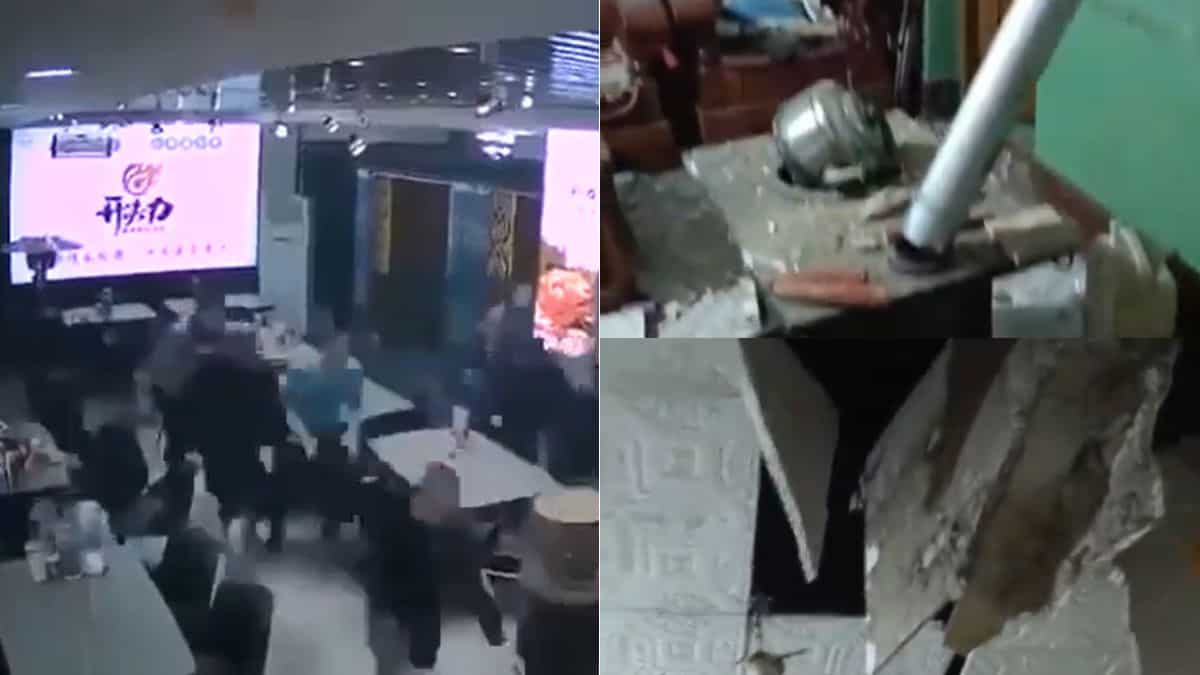 CCTV cameras capture midnight horror as 6.2 magnitude earthquake shakes China. Watch!