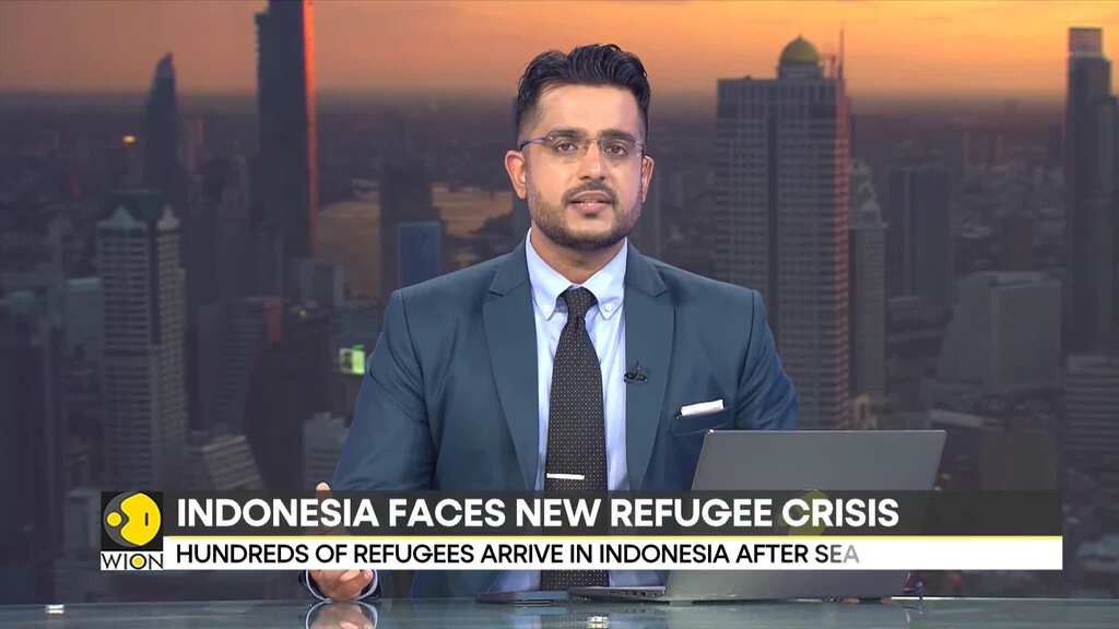 Hundreds of Indonesians protest the growing arrival of Rohingya refugees by sea