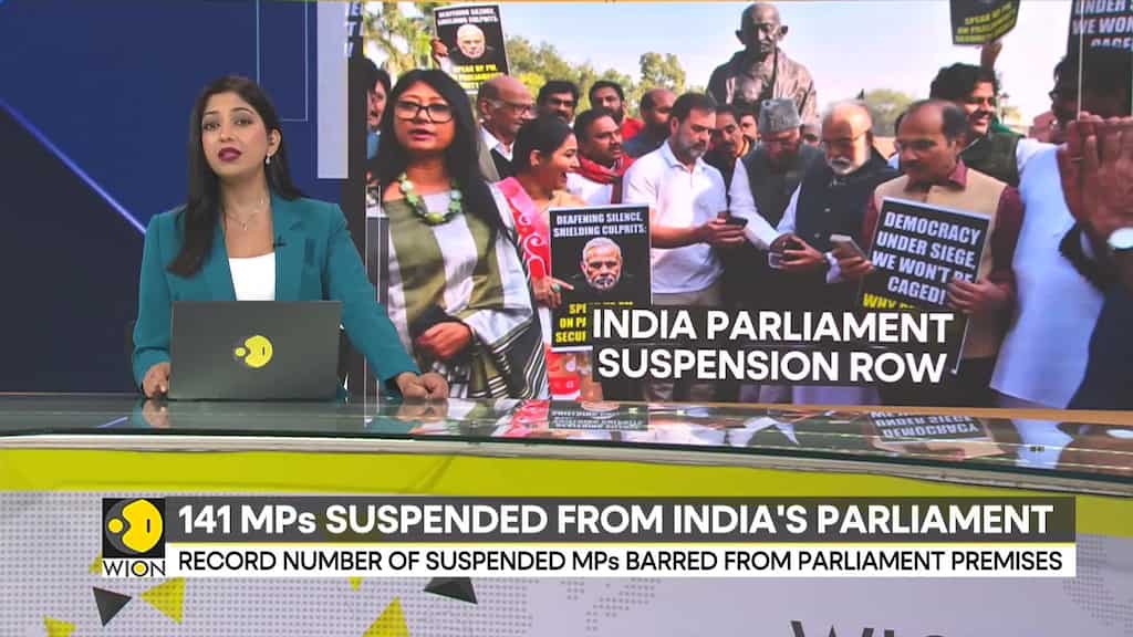 Parliament winter session: 141 opposition MPs suspended over security breach