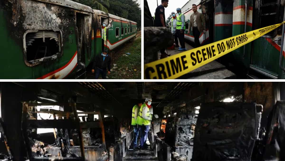 Bangladesh protesters set train on fire amid opposition strike, four killed