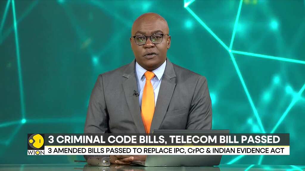 Indian Parliament passes three amened criminal code bills and telecom bill