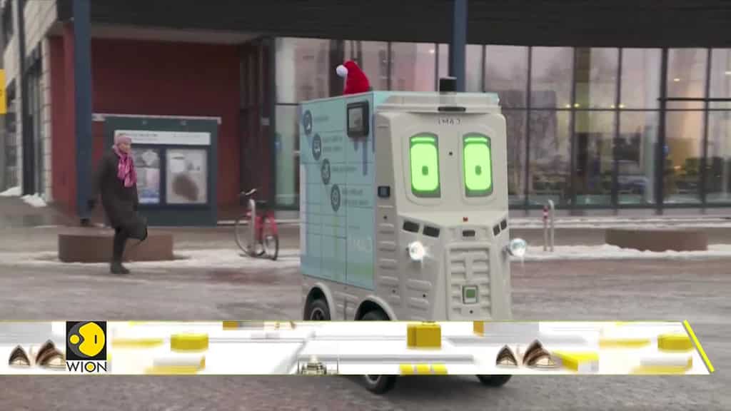 Talking robot makes christmas deliveries in two helsinki districts of Finaland