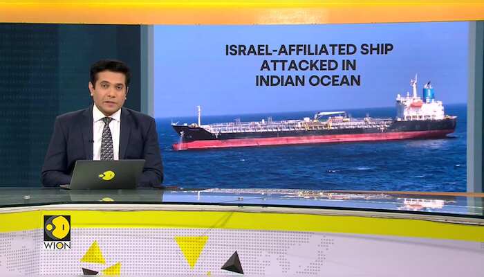 Israel-affiliated ship attacked in the Indian Ocean