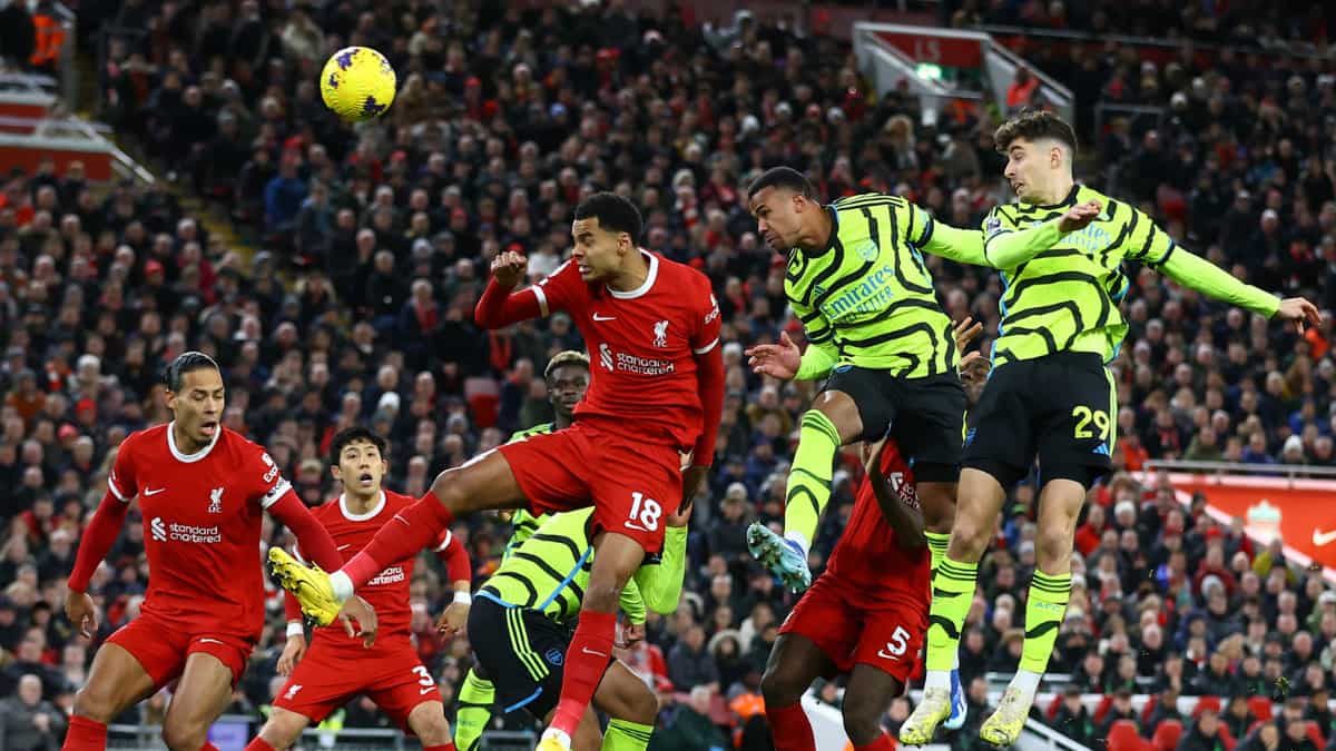 WATCH: Gabriel stuns Kop as Arsenal take SHOCK early lead at Anfield in Premier League against Liverpool WATCH: Gabriel stuns Kop as Arsenal take SHOCK early lead at Anfield in Premier League against Liverpool