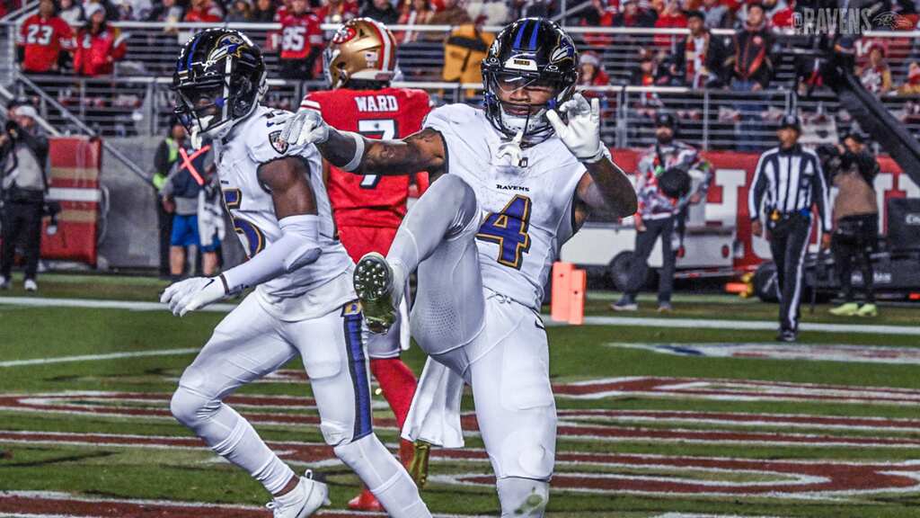 'Underdog' Baltimore Ravens beat San Francisco 49ers in battle of conference leaders