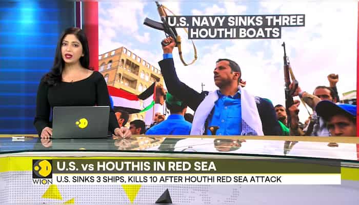 US forces sink three ‘Houthi’ boats in Red Sea after attack on Maersk vessel