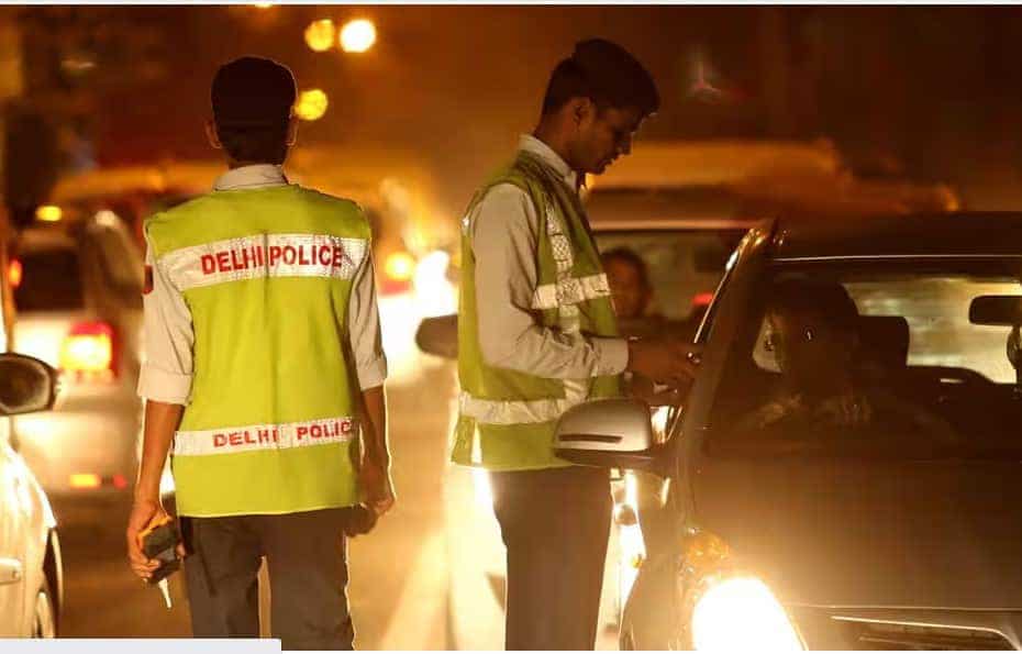 Delhi traffic police issued 4,200 tickets on New Year’s Eve, booked 500 for drunk driving