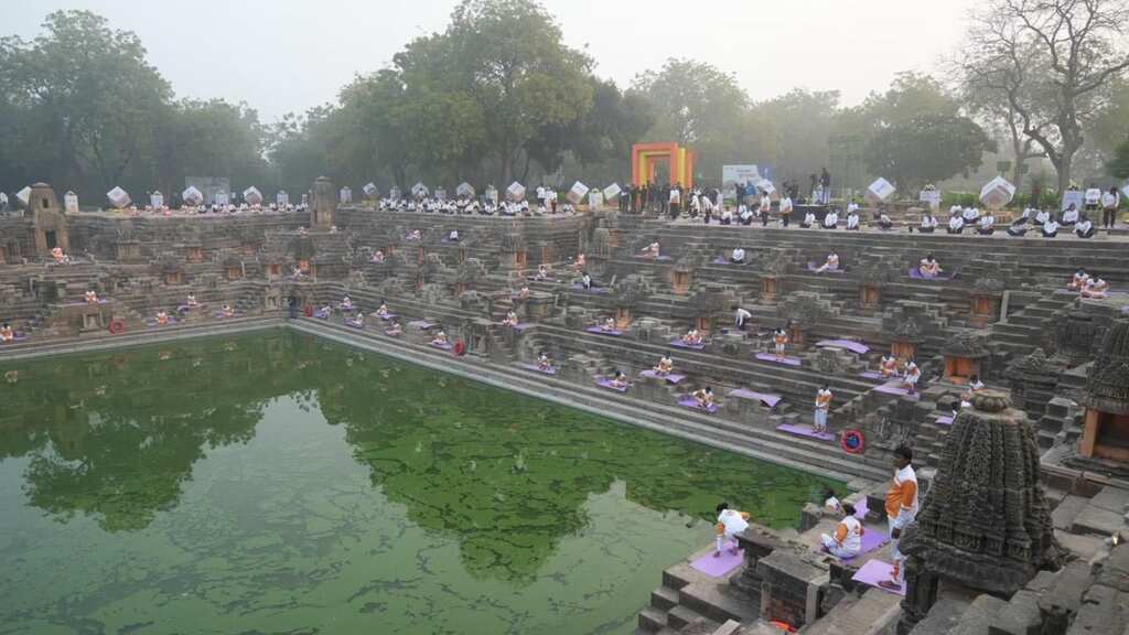 India’s Gujarat welcomes 2024 by performing mass Surya Namaskar, sets world record. Watch