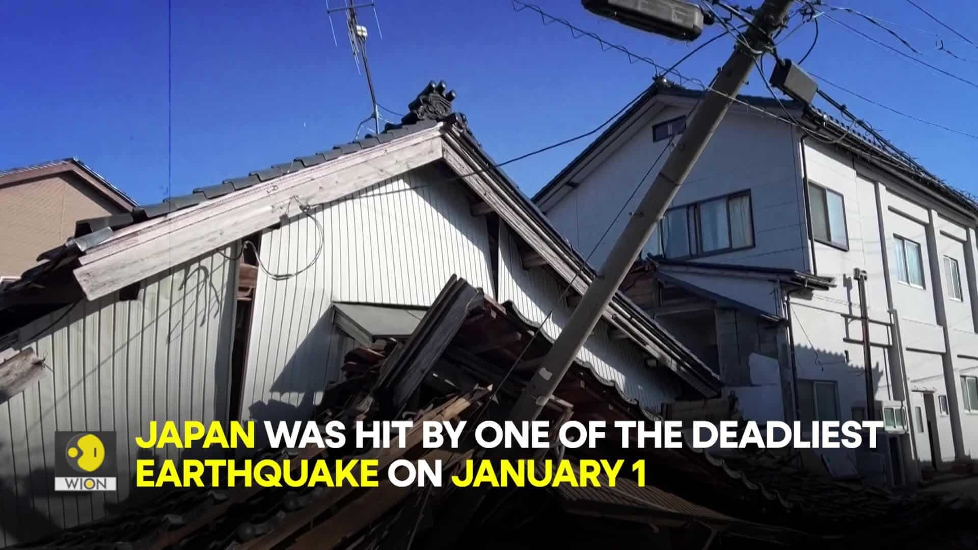 Japan Earthquake Home Collapses On Car As Earthquake Jolts Japan