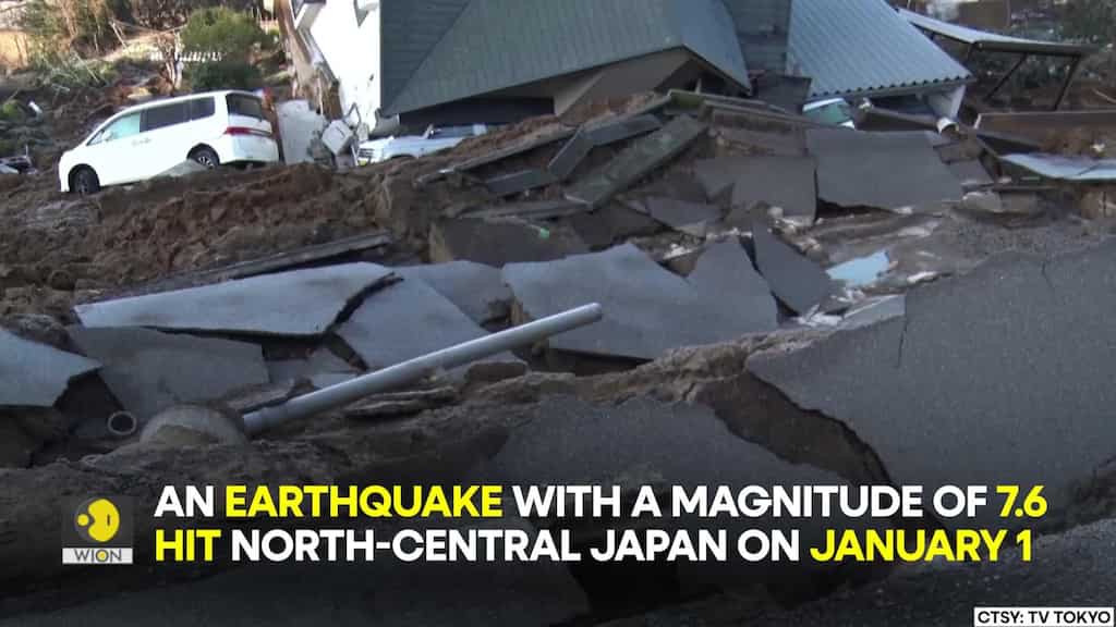 Japan Earthquake: Houses & roads collapse from quake in Ishikawa Prefecture's Kanzawa