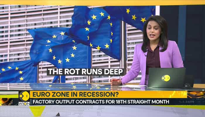 Euro Zone's factory output contracts for 18th straight month